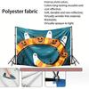Happy Halloween Home Pumpkins Ghosts Backdrop Banner, Multicolor Polyester for Party Decor & Photo Booth