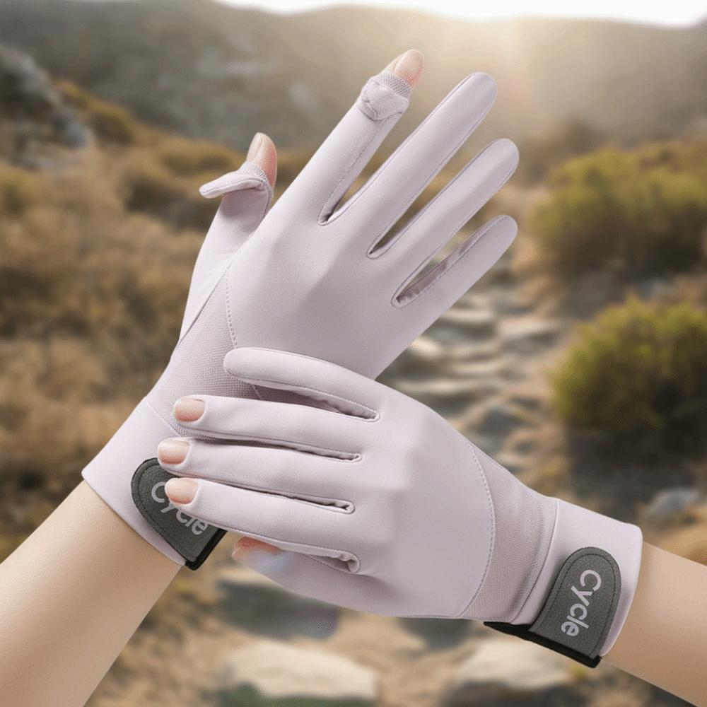 Waterproof Ice Silk Riding Gloves Non-Slip Summer Driving Mittens Summer Season