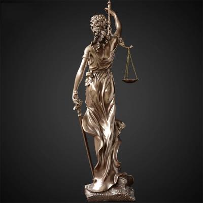 Ретро 12-дюймовая статуэтка греческой богини правосудия из смолы под античную бронзу, скульптура прекрасных ангелов Фемиды, украшения, настольный домашний декор, подарок