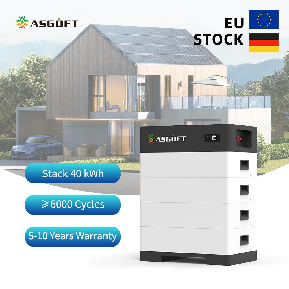 Customizable 204V 307V 15KWh 30kWh 40kWh Stackable LiFePO4 Energy Storage Lithium Battery CAN 100AH 409V Display Racks Included