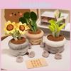Flower Plant Potted Plush Toy Cartoon Stuffed Doll Room Decoration Gift Kids