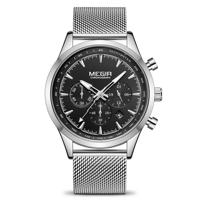 Men'S Watch, Versatile Fashion Multifunctional Timing Sports Men'S Quartz Watch 2153