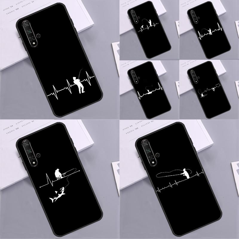 Fishing Heartbeat For Huawei Nova Y70 Y90 Y60 Y72 Y61 Y91 12s 12i 11i 7i 8i 9 10 SE P60 Pro P30 P40 Lite Case