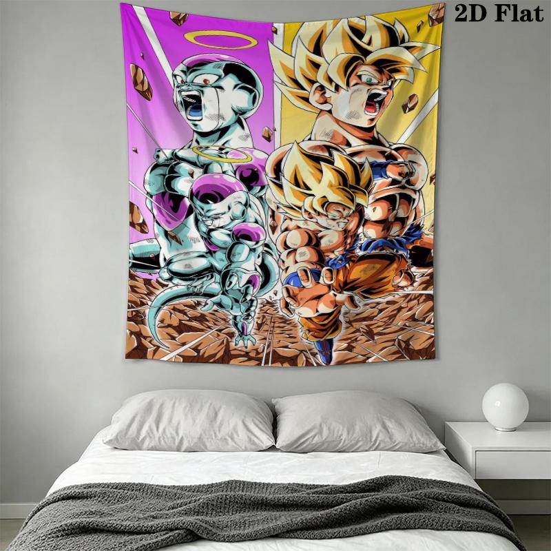 Dragon Ball Wall Tapestry Aesthetic Wall Hanging Printed Fabric Blanket Decorative Tapestries for Bedroom Living Room Home Decor
