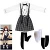 GeekDwarf Outfit Set for 1/3 Dolls, 5-Piece Uniform Style (Blouse, Salopette, 3 Socks)