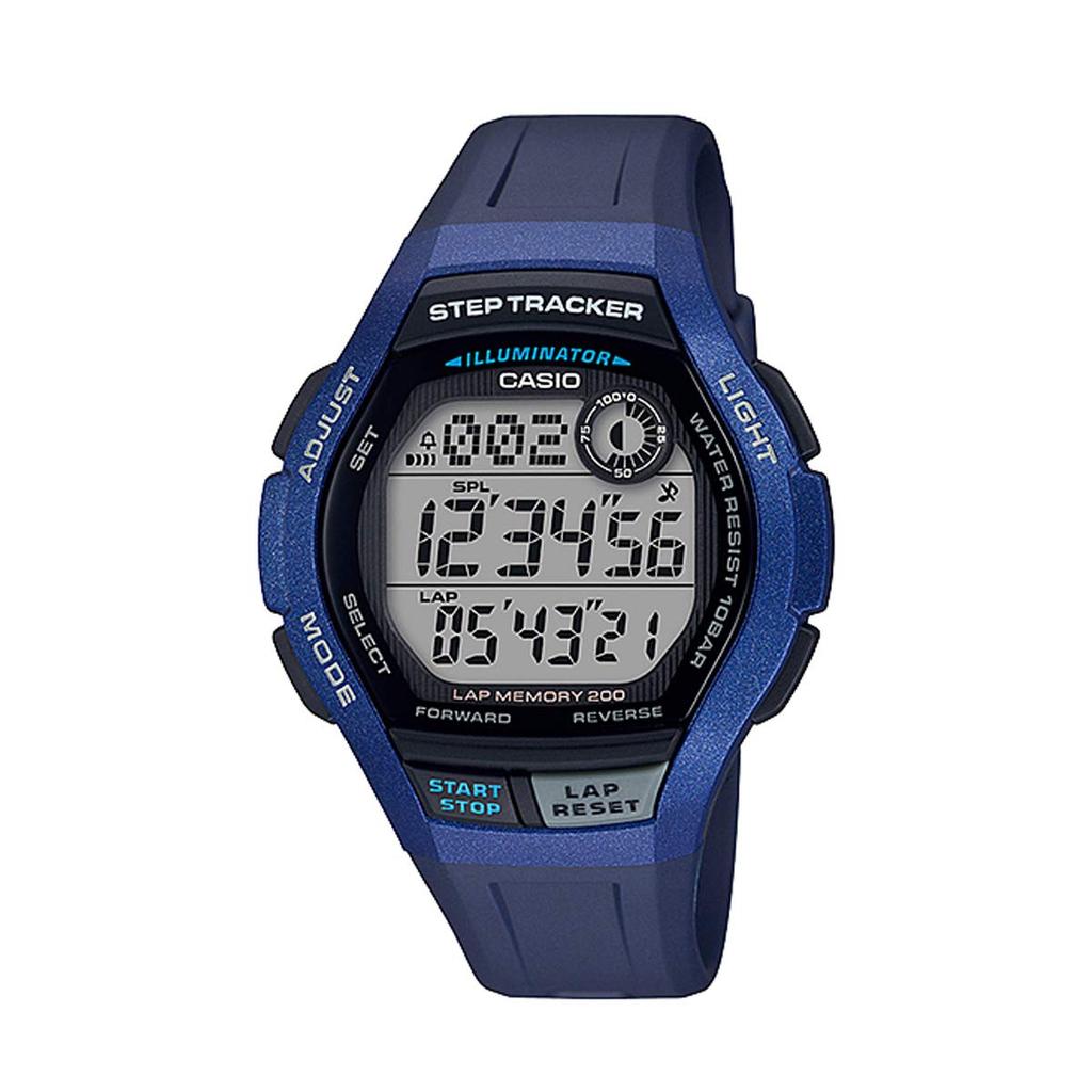 Casio SPORTS GEAR Blue STEP TRACKER Step Counting Function Running Jogging Sports Waterproof Lightweight Digital Watch Watch Pair Watch [Casio]