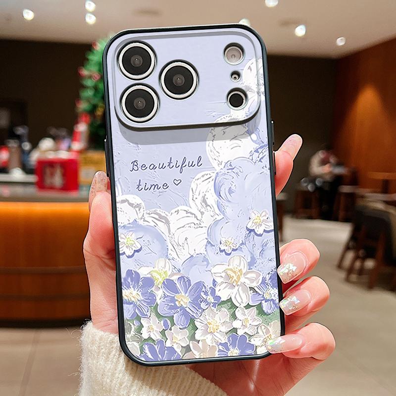 Чехол с цветочным узором в стиле масляной живописи для iPhone 17 Pro Max Funda iPhone 16 15 14 13 Pro Max Магнитный для Magsafe Гибридный Тонкий Матовый Чехол