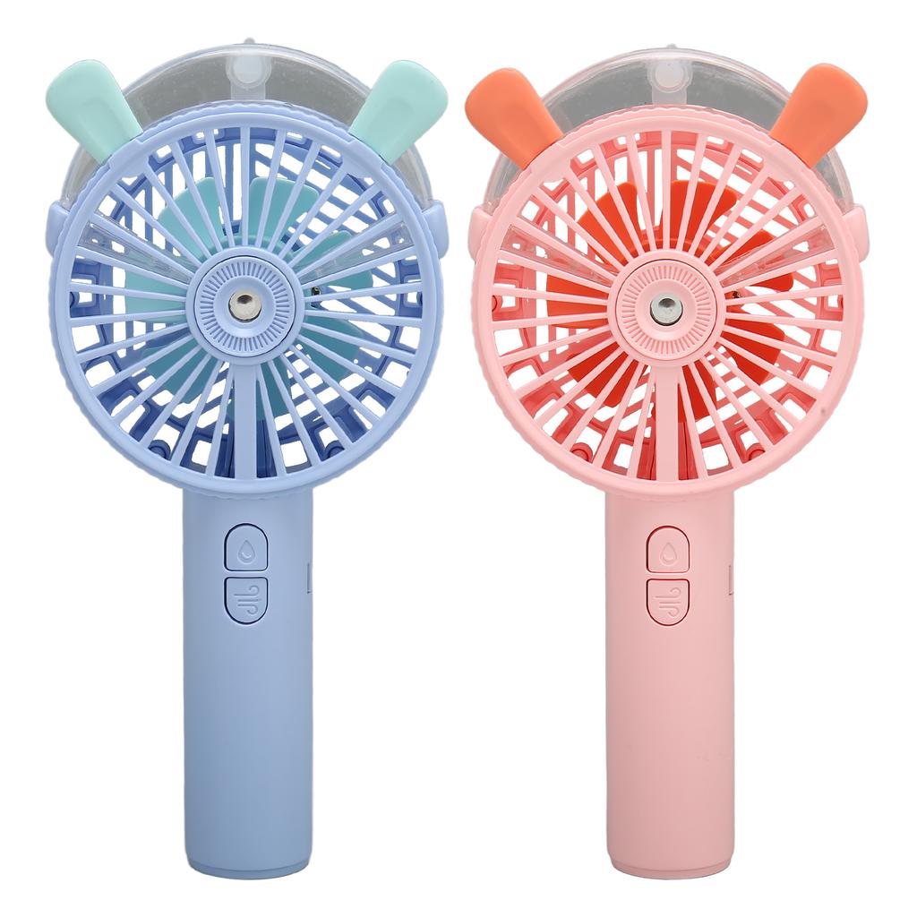 Ручной вентилятор с автоматическим распылением, USB-зарядкой, гуманизированной конструкцией решетки, низким уровнем шума, 3 скоростями, портативный вентилятор