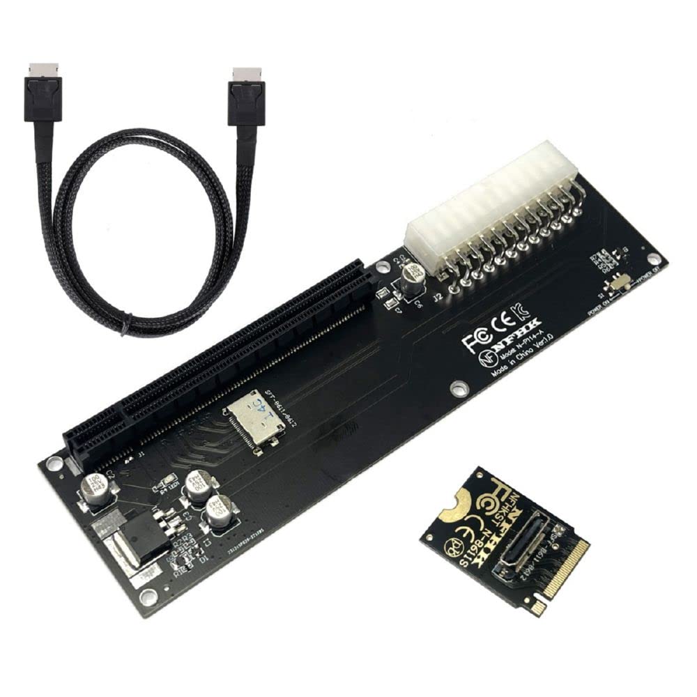 Xiwai Oculink Data Cable Card PCI Express To Host Adapter for GPD Win Max2 External Graphics Card SSD SFF-8611 PCI-E 3.0 - M.2 M-Key SFF-8612 &