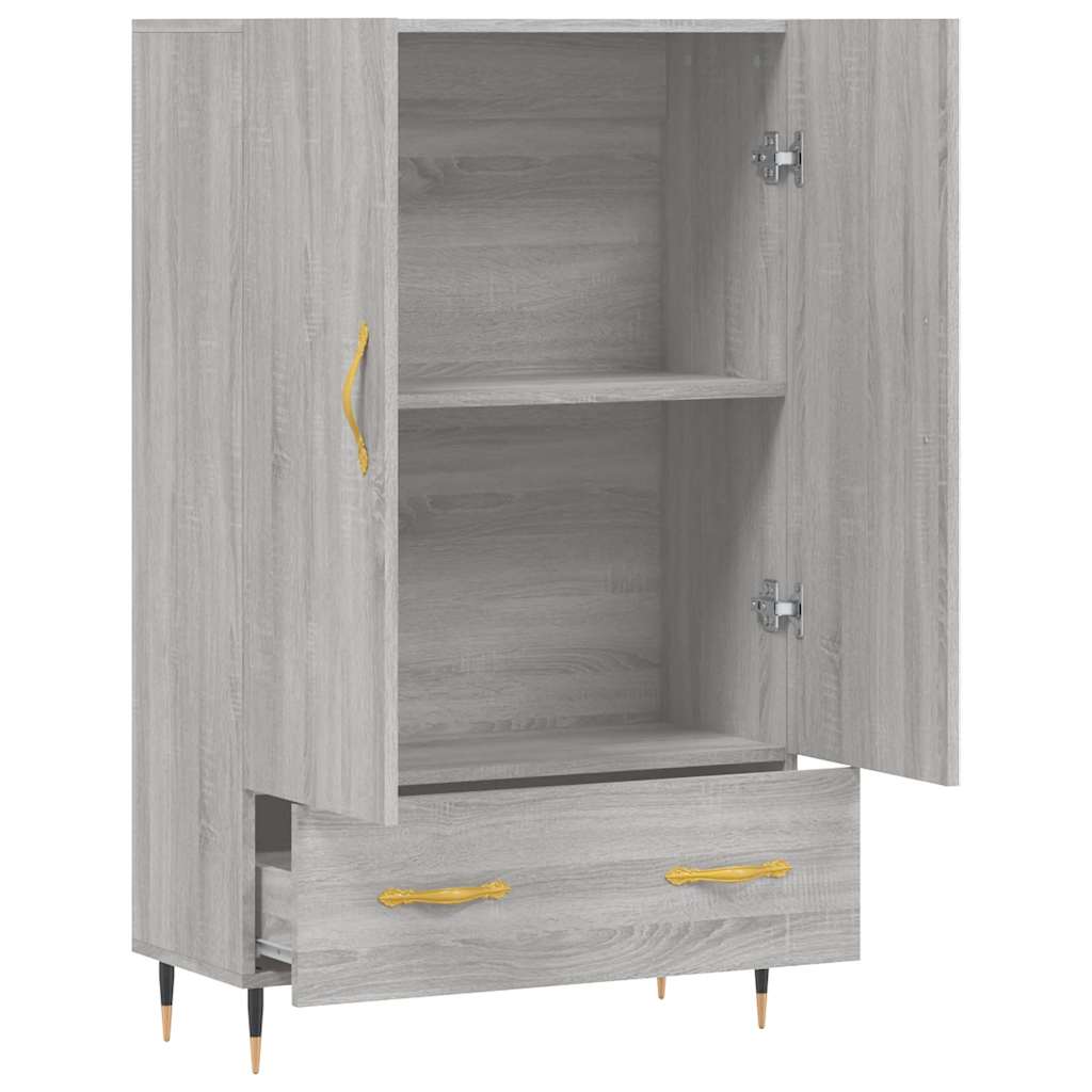 Highboard Grey Sonoma 69.5x31x115 cm Engineered Wood