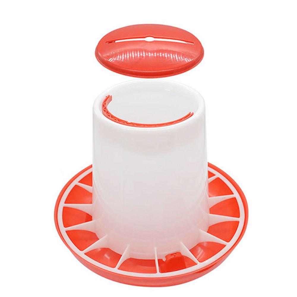 Red Reusable Chicken Water Poultry Handle Farm Supplies Feeders Feed Bucket Poultry Tool