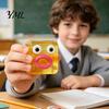 TPR Clear Cube Toy Cartoon Expression Stress Toy, Anxiety Relief Sausage Lip Squeeze Sensory for Relaxation