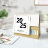 Настольный календарь Янв. по декабрь 2025 г. 12-месячный настольный календарь с перекидным экраном и блокнотами для организации расписания и управления временем