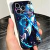 Genshin Impact Камисато Аяка Мягкий чехол для телефона для iPhone 16 16E 17 Air 15 Pro Max 14 Plus 13 Mini 11 12 7 Черная задняя крышка