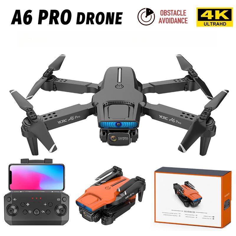 A6 Pro Mini Drone 4K HD Dual Camera Optical Flow Obstacle Avoidance Foldable RC Quadcopter