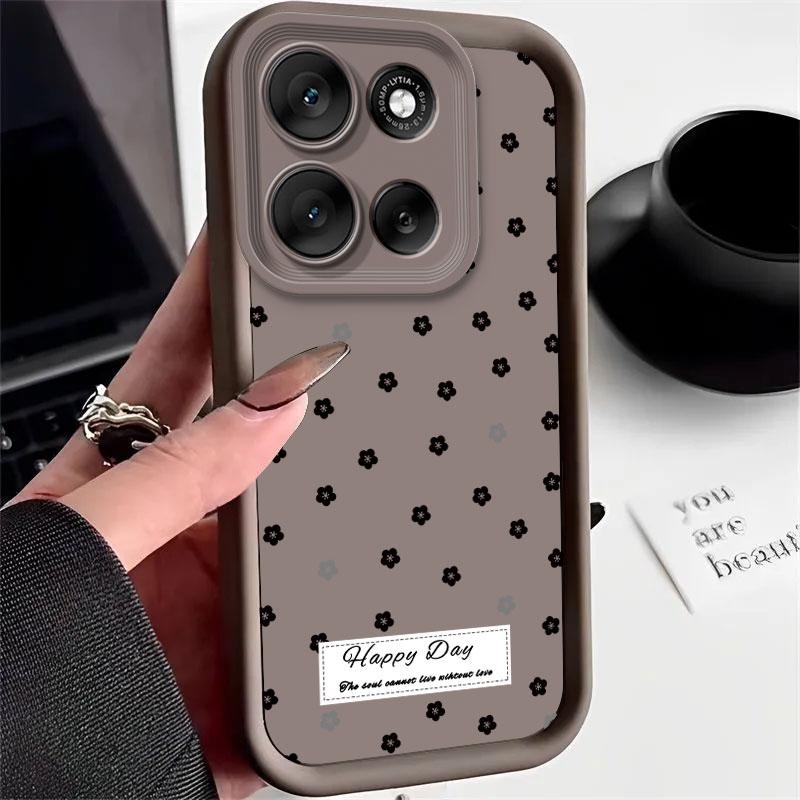 Для Motorola Moto G86 G56 G 86 MotoG56 MotoG86 Чехол Защита от падения Чехол для телефона с рисунком бабочки и цветка Мягкий силикон Конфетный защитный чехол