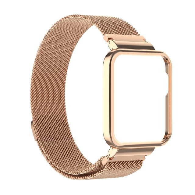 Ремешок для Xiaomi Redmi Watch 3 2 Lite Band Mi Watch Lite с металлическим защитным чехлом-бампером, браслет с магнитной петлей для часов Redmi
