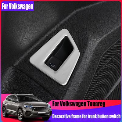 Rear Trunk Button Switch Decorative Frame Modification Car Interior Decoration Supplies For Volkswagen Touareg MK3 -2024