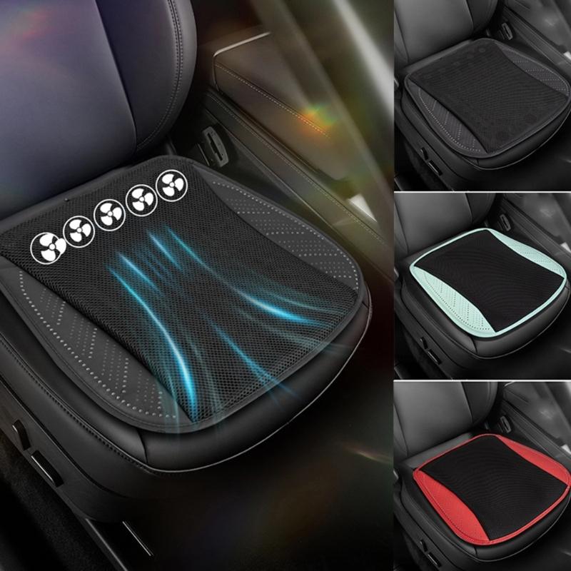Universal Electric Ventilated Car Seat Cushion with USB Interface- Quick Cooling Three-Speed Adjustable Seat Cushion