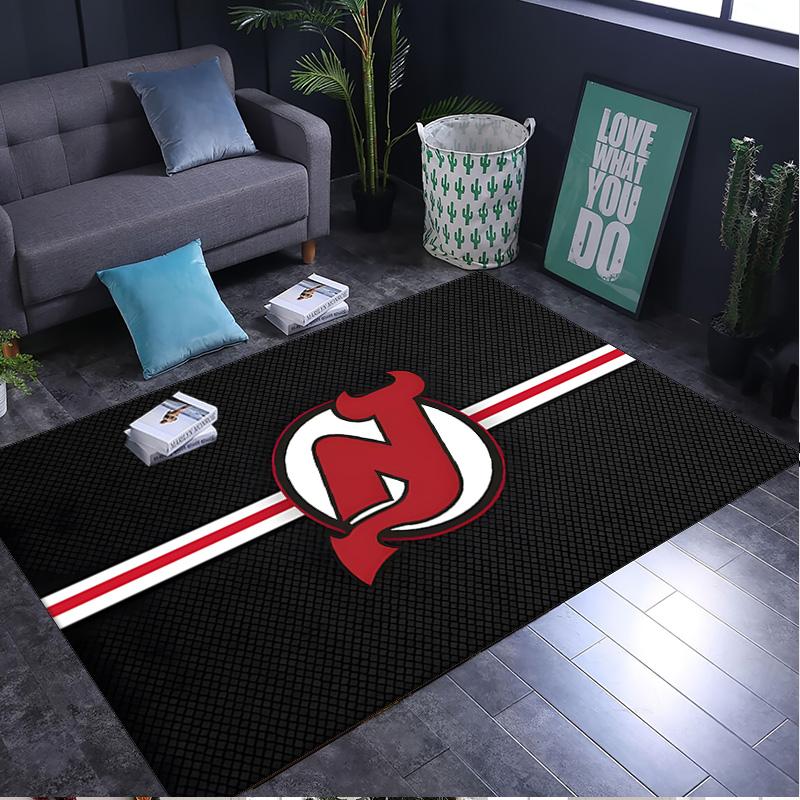 Коврик Jersey Devils Ковер для гостиной, спальни, игровой комнаты, коврик под стул, офисный коврик, напольный коврик, большой размер, подарок фанату на Рождество, день рождения