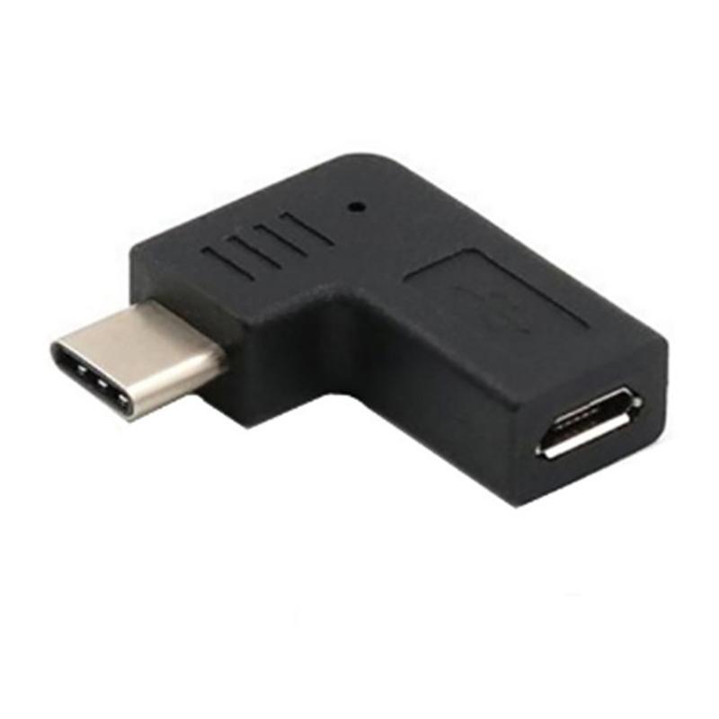 Конвертер Micro USB под углом 90 градусов в Type-C разъем «мама»-«папа» переходник для телефонов, планшетов и игровых консолей