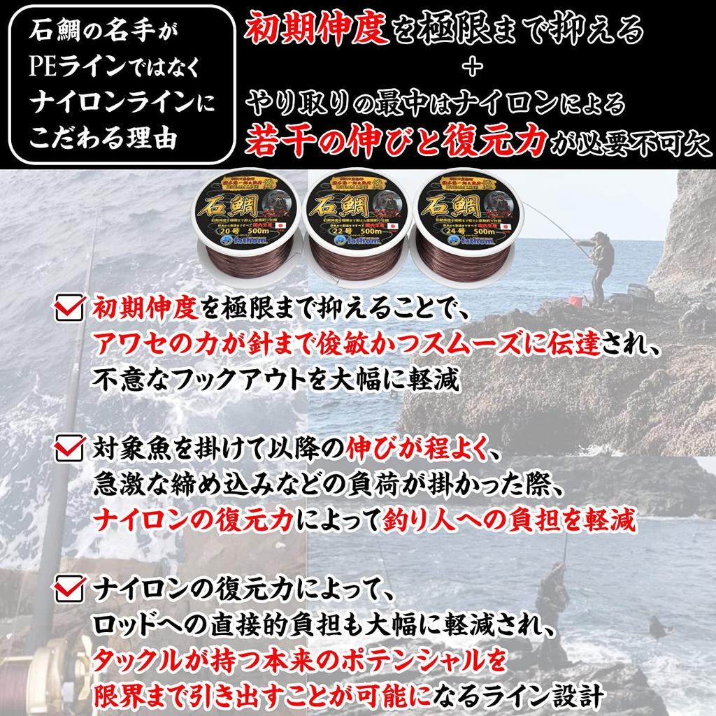 by Master Yoichiro Fathom DREAM LINE a bottom nylon line for rockfish [Supervised Hashimoto] Yamato, fishing, 500m, #20
