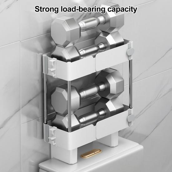 Стеллаж для хранения Органайзер для бачка унитаза Большая вместимость Высокая грузоподъемность Водонепроницаемый