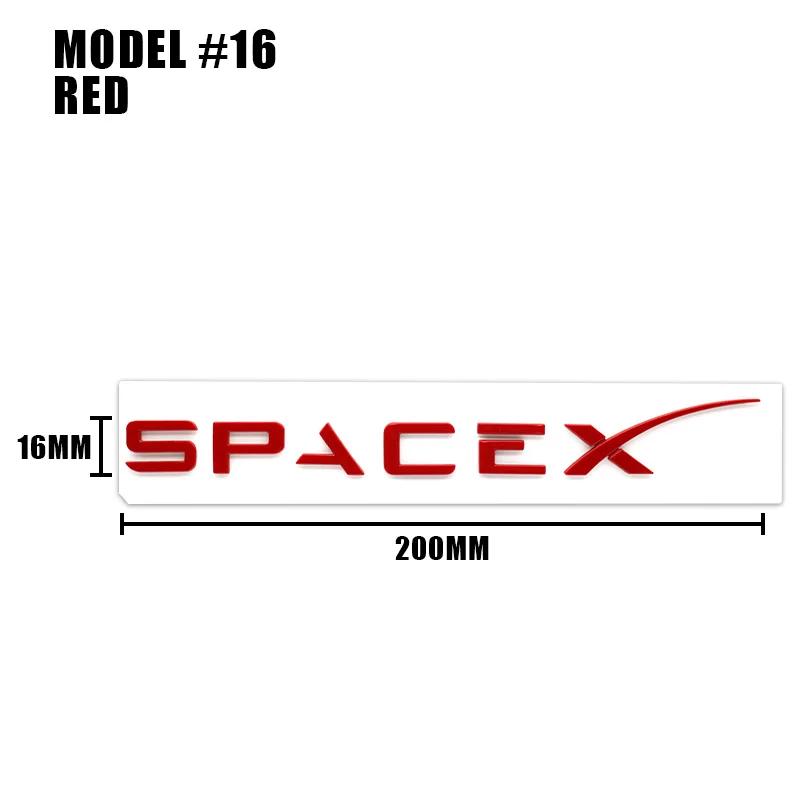3D ABS Logo Letters Car Trunk Fender Side Badge Decal For Tesla Model Y Model S Model 3 Model X Space X Emblem Sticker Accessory