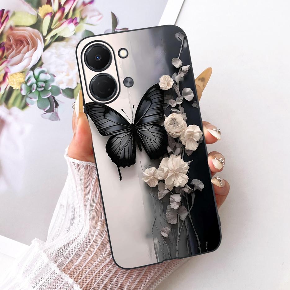 For Tecno Spark Go 3 Case KN3 Luxury Butterfly Painted Cover Soft TPU Phone Case For Tecno Spark Go 3 SparkGo3 Back Cover Fundas