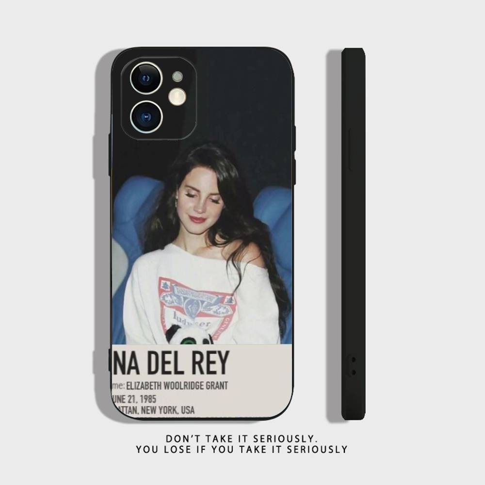 Чехол из прозрачного силикона с изображением певицы Lana-w-Del-R-Rey для iPhone 17,16,15,14,13,12,11,Pro,Max,Mini,XS,X,8,Plus Ударопрочный Черный Чехол