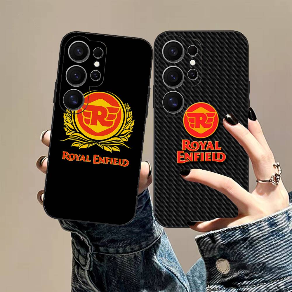Чехол для телефона R-ROYALS E-ENFIELDS с логотипом для Samsung S 24 fe 25 Ultra plus 20 lite 21 30 22 23 24 22 Ultra 5G Fundas