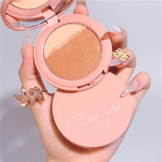Градиентные румяна, гладкие и легко окрашиваемые, водостойкие и устойчивые к поту, пудровые нежные румяна, натуральный макияж для лица
