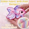 Ткань для выпечки DIY, радужный блеск, ткань с бобовой пастой, новая ткань с пайетками, игрушка из бусин ручной работы