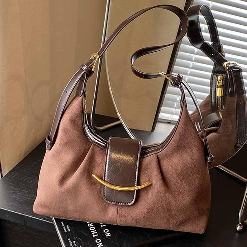 IELGY Ladies Underarm Bag Korean Version Large-Capacity One-Shoulder Retro Commuter