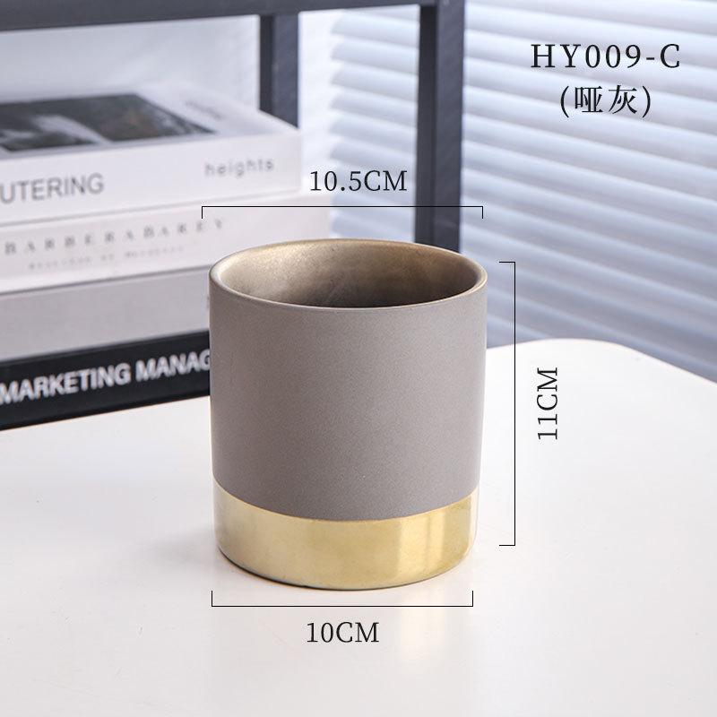 INS Nordic Simple Straight Round Suckulent Керамический Маленький Цветочный Горшок Для Домашнего Рабочего Стола Украшения Оптом