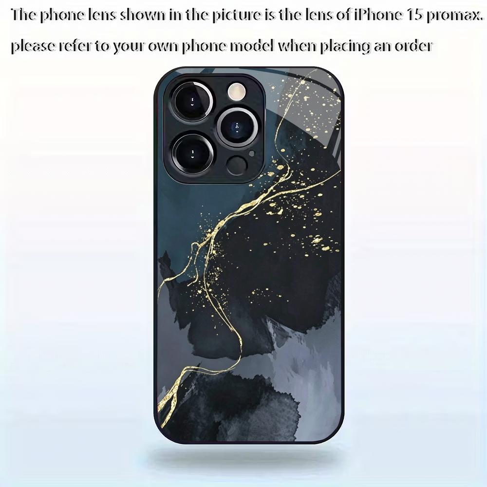 Закаленное стекло с абстрактной текстурой для чехла телефона, подходит для iPhone 17, 16, 15, 14, 13, 12, 11 Pro/Max/Plus, противоударный и противоскользящий