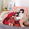 Digital Print Anime Fleece Blanket Sofa A-Inuyasha Microfiber Bedding Warm Winter Bed Camping Nap Fluffy Soft Blankets King Size