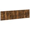 Wall Mounted Headboard UTRECHT Smoked Oak Wood Material
