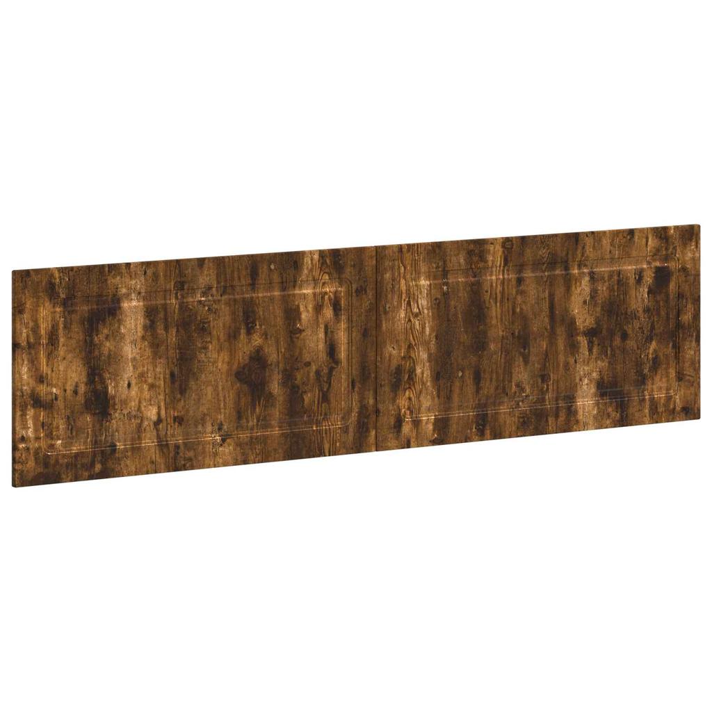 Wall Mounted Headboard UTRECHT Smoked Oak Wood Material