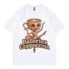 Funny Italian Brainrot Meme Ballerina Cappuccina Tshirts Men Women Vintage Fashion Y2k Tshirts Summer Casual Oversized T Shirt