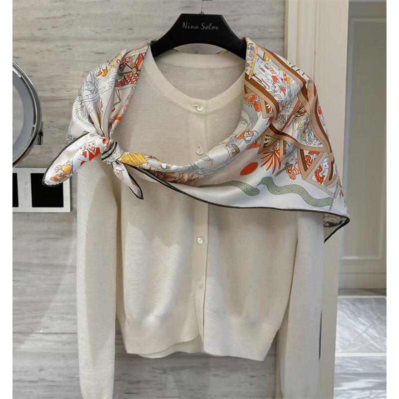 NINA SOLOR Silk Twill Square Scarf