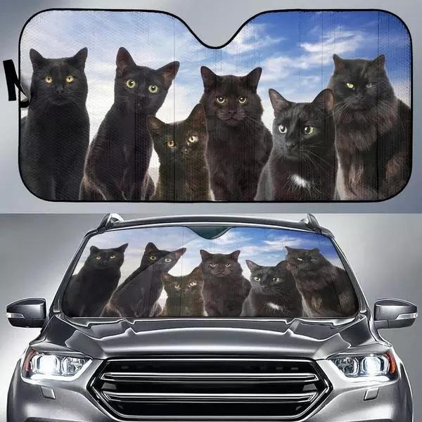 Car Sun Visor Funny Selfie Cat Car Windshield Sun Visor Uv Protection To Print