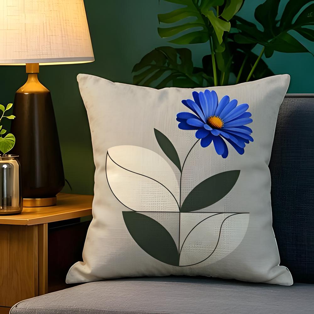 Beauty Summer Travel Series Pillow Case Natural Linen Pillow Case DoubleSided Decor Sofa Pillowcase Home Decor