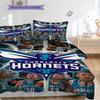 Charlotte Hornets Team Spirit Basketball Glory Three-piece set(1 * duvet cover + 2 * pillowcase, without core)Christmas birthday gift