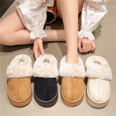 Модные полуботинки Baotou Женские модные туфли-лодочки с круглым носком, из замши, с платформой, нескользящие и износостойкие балетки