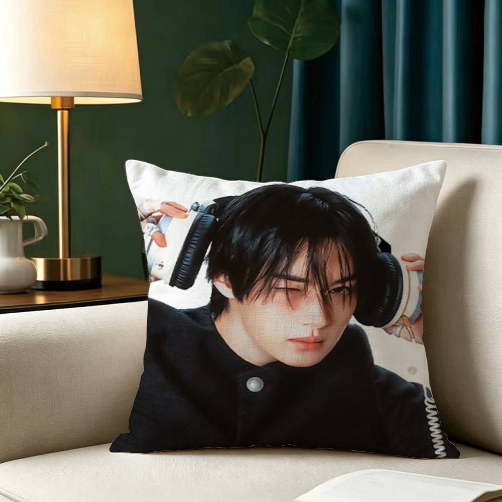 S-Star Lee Min-ho Square Double-Sided printed Pillow Case Bedroom Bedside Pillow Sofa Cushion Cover