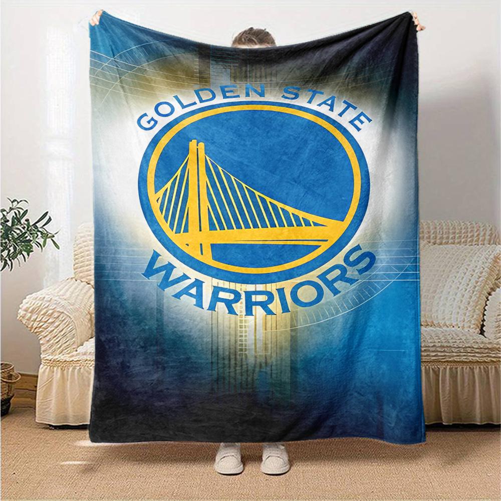 1pc Blanket - Golden State Warriors logo Print Design,Lightweight Blanket for Sofa,Bed- Soft &Warm,Gift for All Seasons
