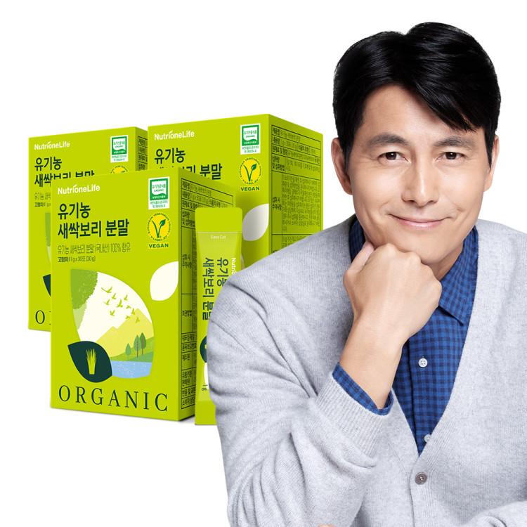 Nutrione Органический порошок для ростков ячменя Jung Woo-sung, 3 коробки, 3 месяца, палочки