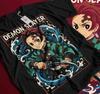 100% Cotton TOPS UNISEX TEES MENS WOMENS Tanjiro Demon Slayer T-shirt Kimetsu No Yaiba Anime Manga Nezuko Shirt Best 519