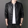 Leather Jacket Men's Korean Version Men's Autumn and Winter Coat Slimming Trend New Leather Jacket Youth Top Trend